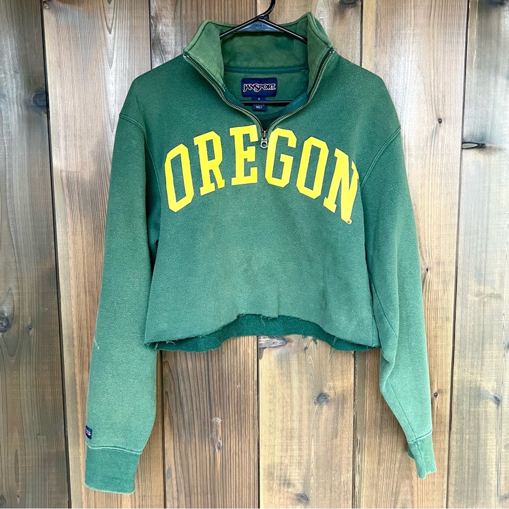 Oregon Ducks Cropped Quarter Zip Sweatshirt 🦆